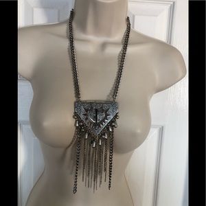 Silver statement necklace